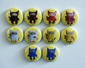 Ninja Cat Collection 1-inch Pins