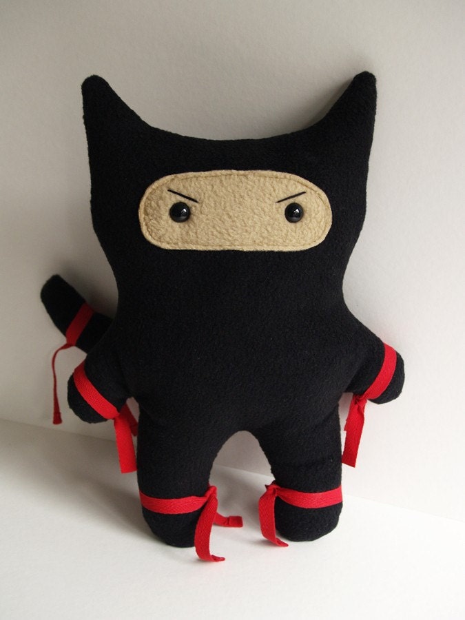 Black Plush Ninja Cat - Sinister