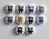 Plush Kitty Collection 1-inch Magnets - Series 2