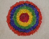 Textured Multi Coloured Glass Target Bowl - Made to order with any colours