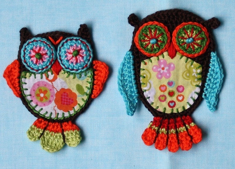 Applique Owl x2 - Vol.2 - Crochet Pattern