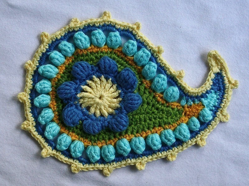 Paisley floral- crochet pattern
