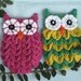 Owl in Crocodile Stitch - Crochet Pattern (Applique)