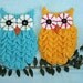Owl in Crocodile Stitch - Crochet Pattern (Applique)