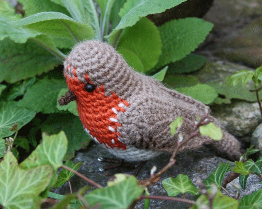 Amigurumi bird - ROBIN - crochet pattern PDF