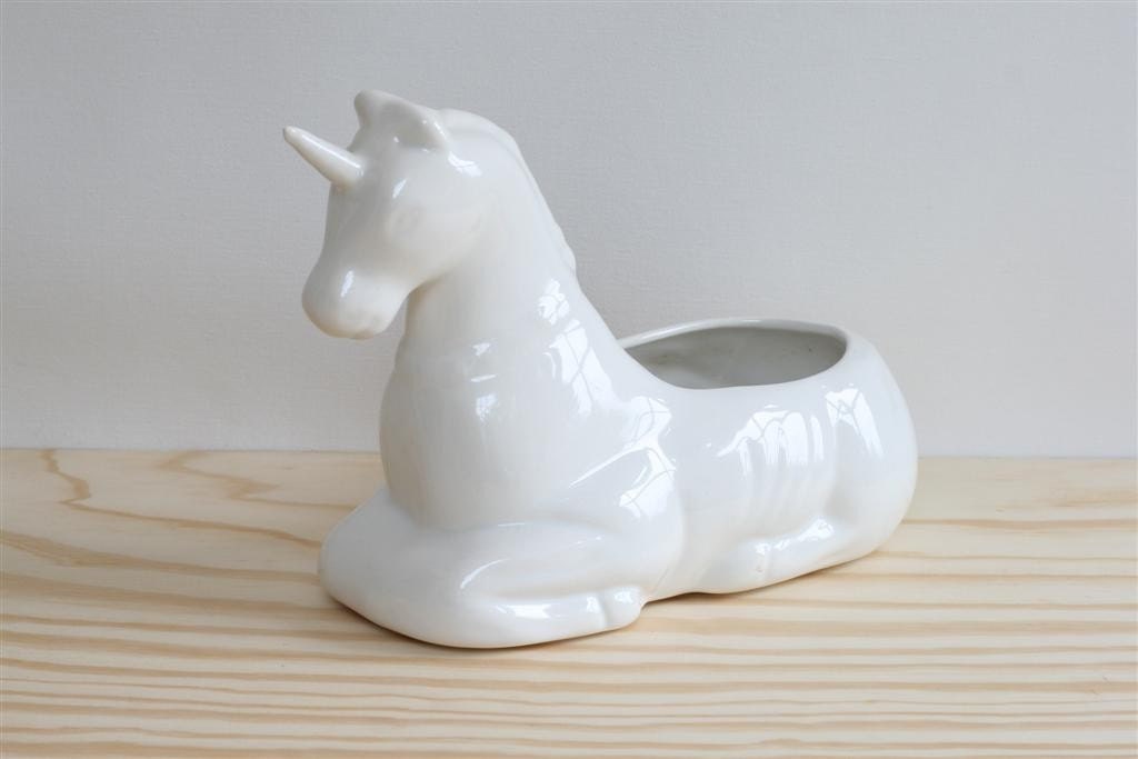 Vintage California Pottery Unicorn Planter
