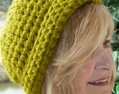 Hat Green Winter Woman Crochet