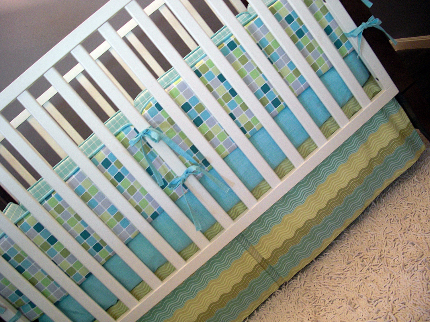 Modern Custom Crib Skirt