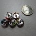 Pushpins - Bold Primary Color Argyle Pendants - Set of 5 - Fabric Cover Button Pushpin Thumbtacks