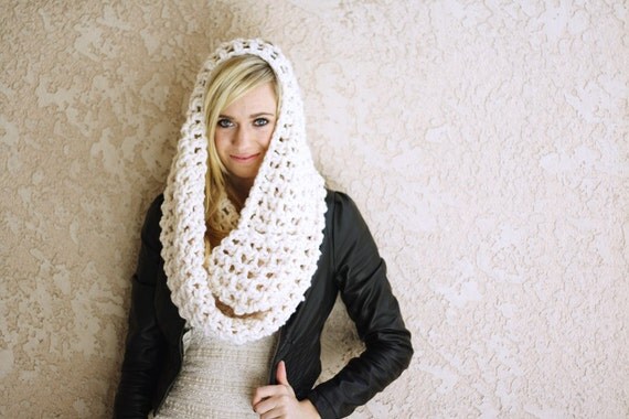the OVERSIZED EGO scarf / color WHITE