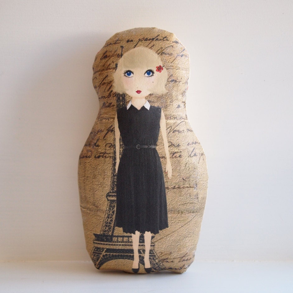 Art Doll Home Decor My Fifth Grade Teacher Miss April Jones - mini pillow