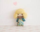 Brooch Little Doll  Handmade Fabric Pin