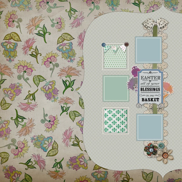Easter Spring Digital Embellishments Pack