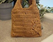 Handmade silky caramel purse