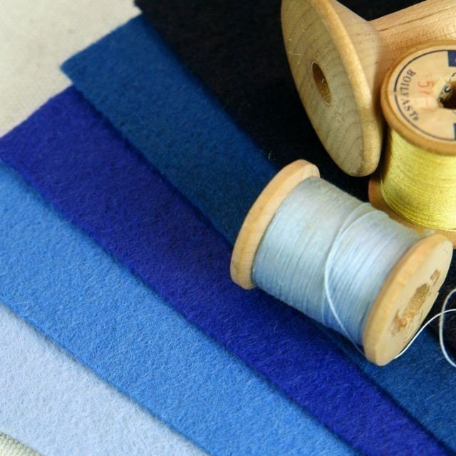 Wool blend felt: 30 6x9" sheets (choose your own colors)