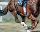 Print of a Racehorse Sprinting 11 x 14
