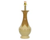 Two Toned Beige Vintage Pottery Lamp