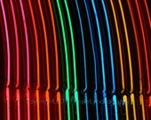 Neon Lights - Rainbow Colors - Neon - Amusement Park - Carnival Fair - Circus - Color Photo - Abstract Lines -  8 x 10 Print -  Fine Art