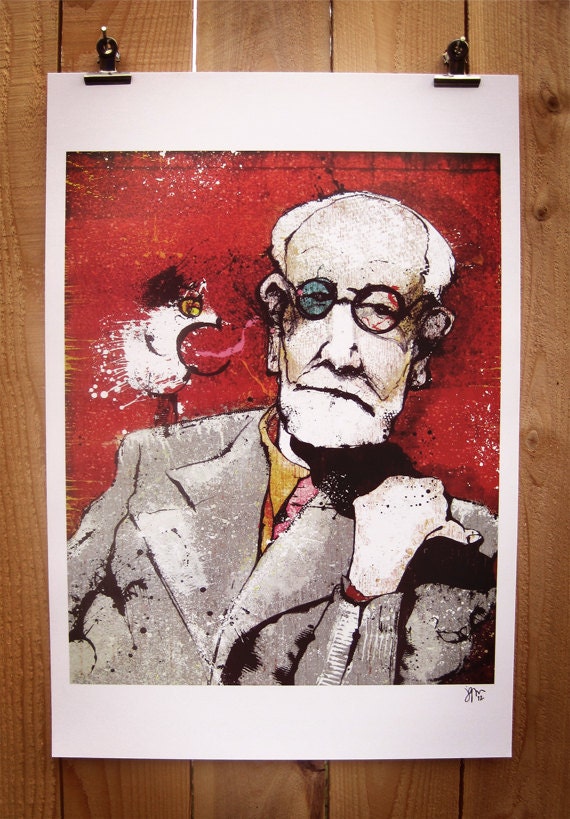 Sigmund Freud's Only In Dreams - 12x18 Officially Signed, Dated and Hand-Stamped Art Print