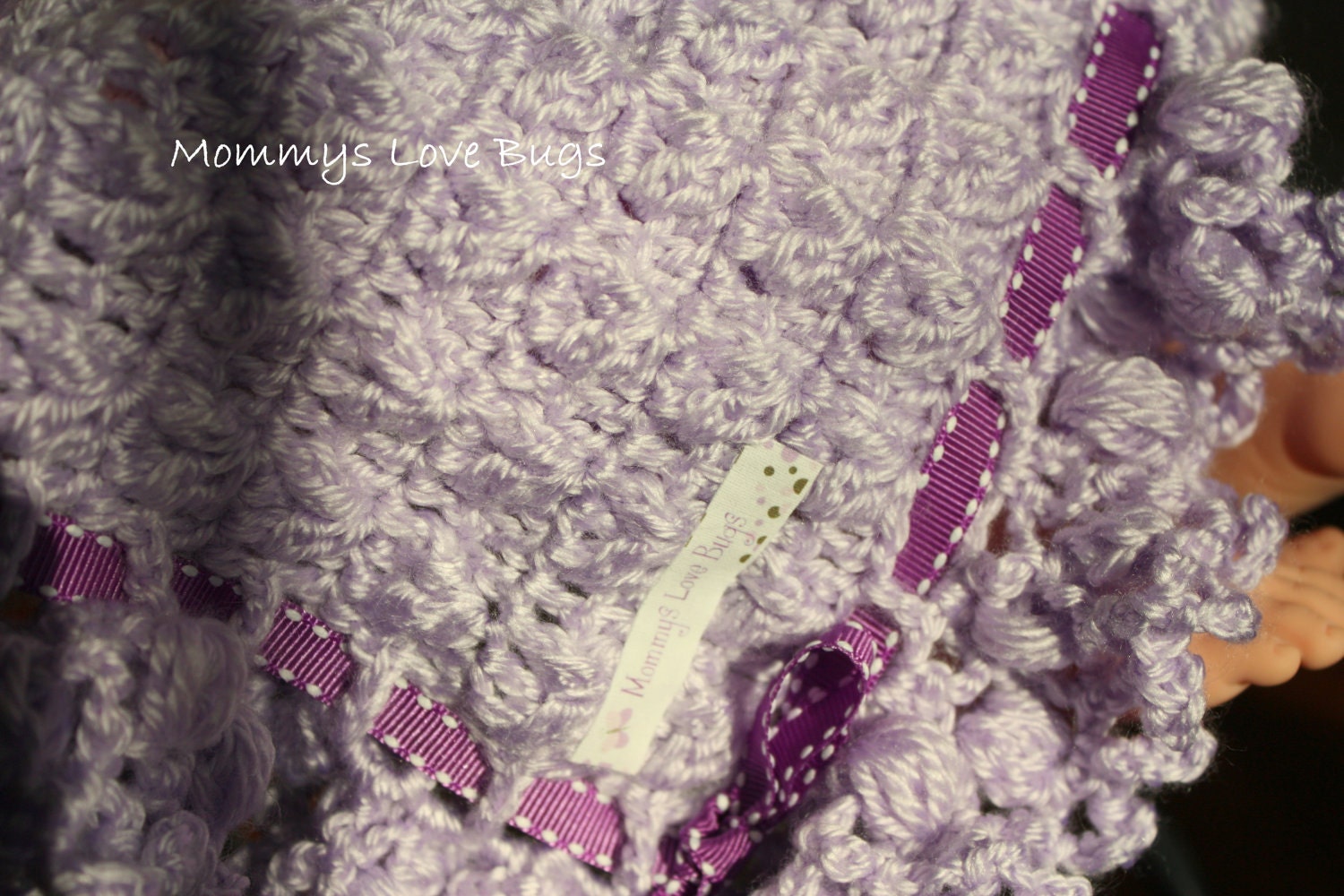 Blankie, Baby Doll or Photo Prop Small Crochet Blanket -  You choose colors
