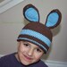 Hoppy Easter Bunny Crochet Beanie for Boy or Girl - Newborn to 4T Sizes