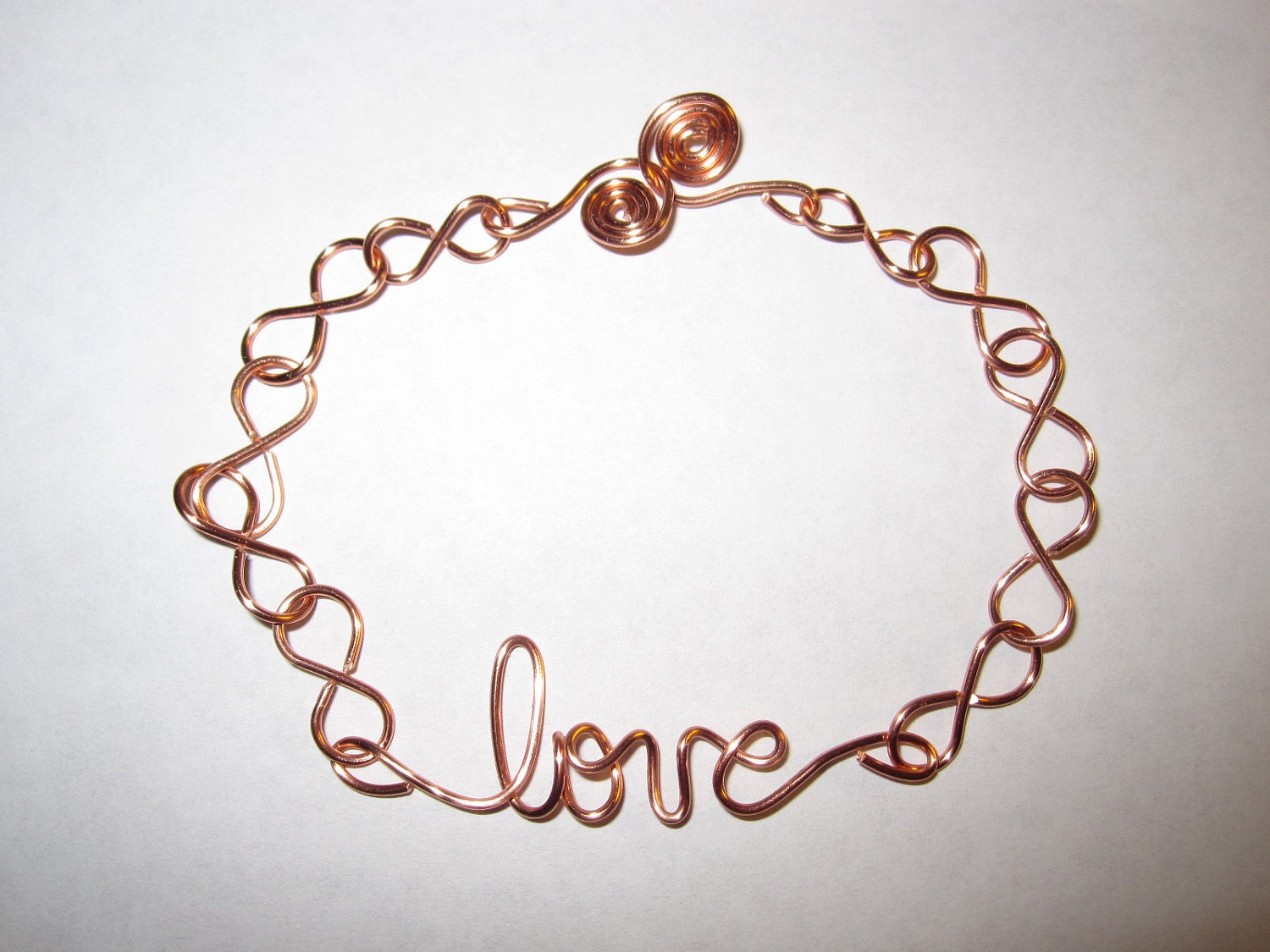 Love Bracelet Infinity Copper Wire Wrapped Friendship Bracelets Anniversary Birthday Gifts