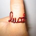 Red Lust Ring Wire Wrapped Dainty Unique Gifts