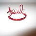 Red Lust Ring Wire Wrapped Dainty Unique Gifts