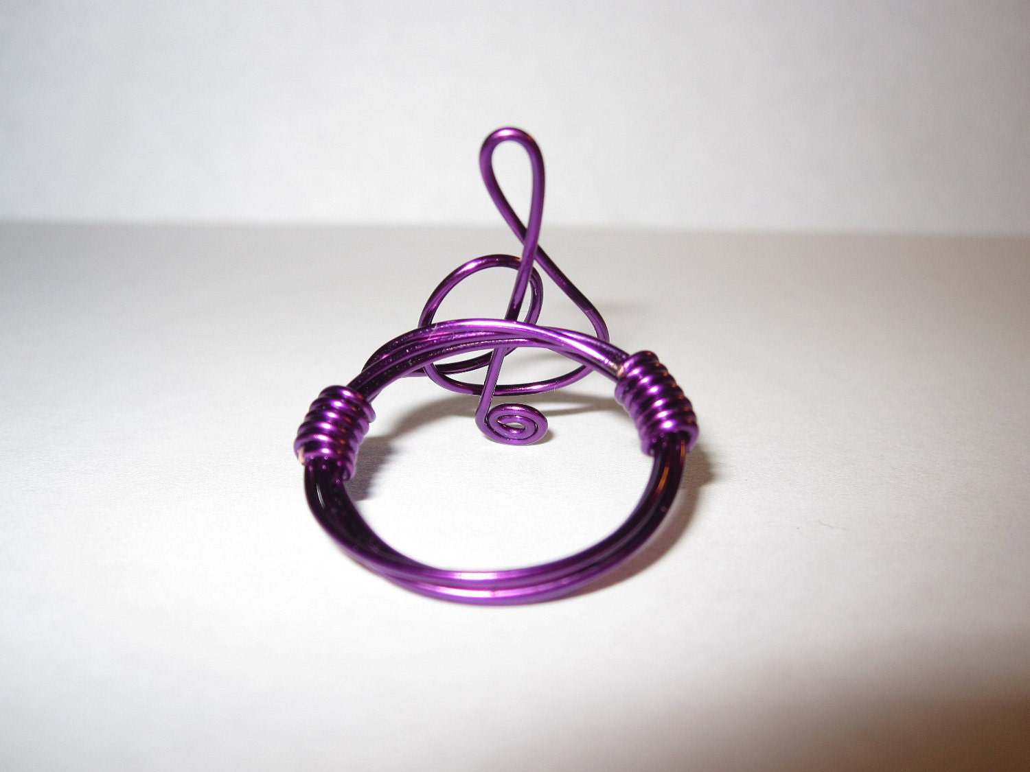 Treble Clef Ring Purple Music Note Ring G Clef Ring Unique Gifts