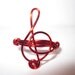 Red Treble Clef Ring Wire Wrapped Unique Gift For Her