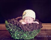 Crochet Baby Hat, Cream, Gender Neutral Baby Hats, Newborn Baby Hats, Childrens Clothing Accessories Coming Home Outfit