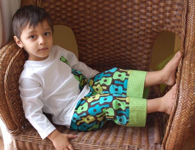 Boys Lounge Pants and Top - Bright Guitars