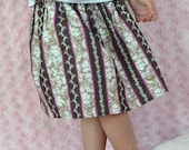 Twirl Skirt - Pink and Brown - Girls 6/7