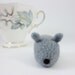 Simple Grey Mouse needle felted animal decor wool fluffy critter