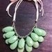Sea Foam Mint Green Stormy Seas Briolette Bib Statement Necklace with Detachable Ties Anthropologie, Perfect Storm