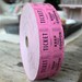 Vintage Hot Pink Carnival Tickets, Set of 25