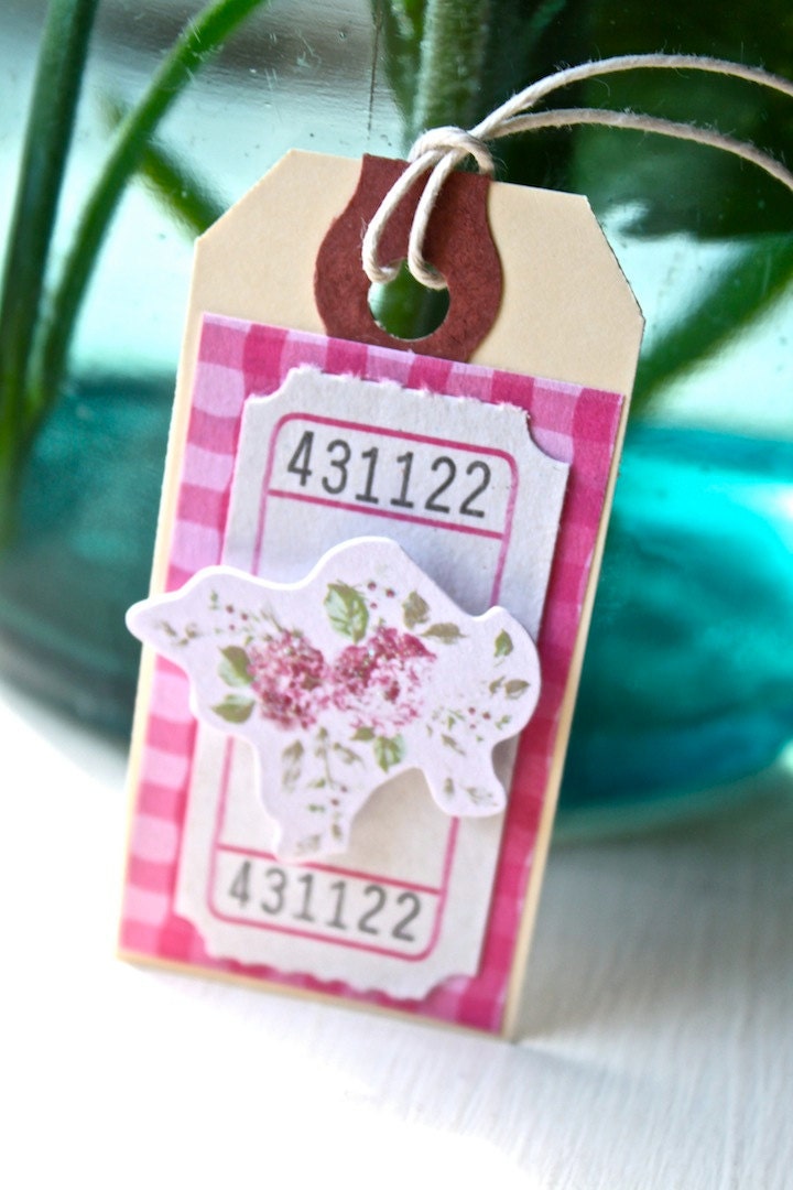 Vintage Hot Pink Carnival Tickets, Set of 25