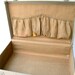 Vintage Luggage 1930s Leather and Herringbone Travel Stickers from Tessiemay