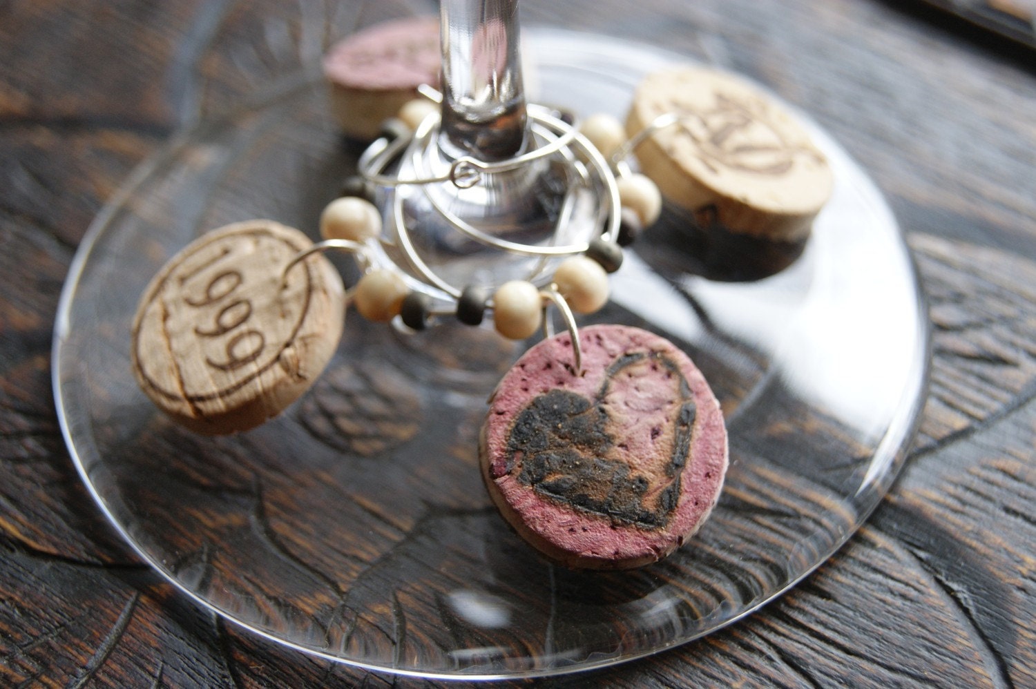 Cork Wine Glass Charms
