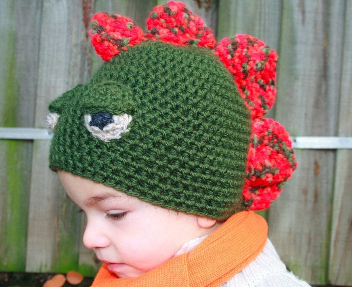 CROCHET HAT PATTERN crochet dinosaur hat pattern baby boy crochet dinosaur hat includes 4 sizes from newborn to adult