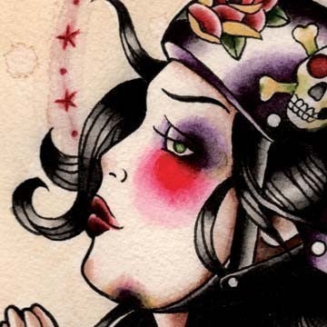8X10 Tattoo Inspired Roller Derby Tribute
