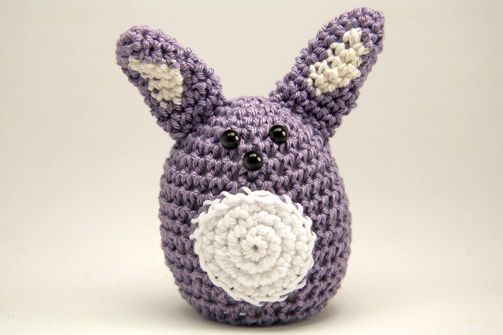 Crochet Rabbit Amigurumi Home Decor - Purple / Lavender
