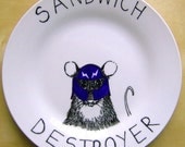 Hand Painted Side Plate - Sandwich Destroyer