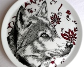 Wolf - Hand Drawn Serving Plate