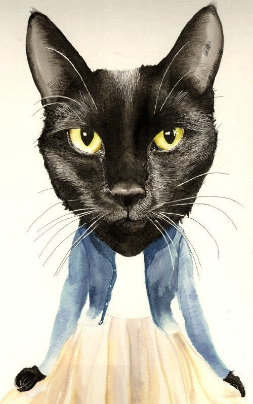 Cat Doll print - 11x14