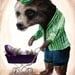 Baby sitting Bear 8x10 print