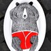 Oval Serving Plate - Mr Bear Relaxing