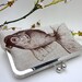 Linen Goldfish Clutch in Chocolate