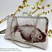 Linen Goldfish Clutch in Chocolate