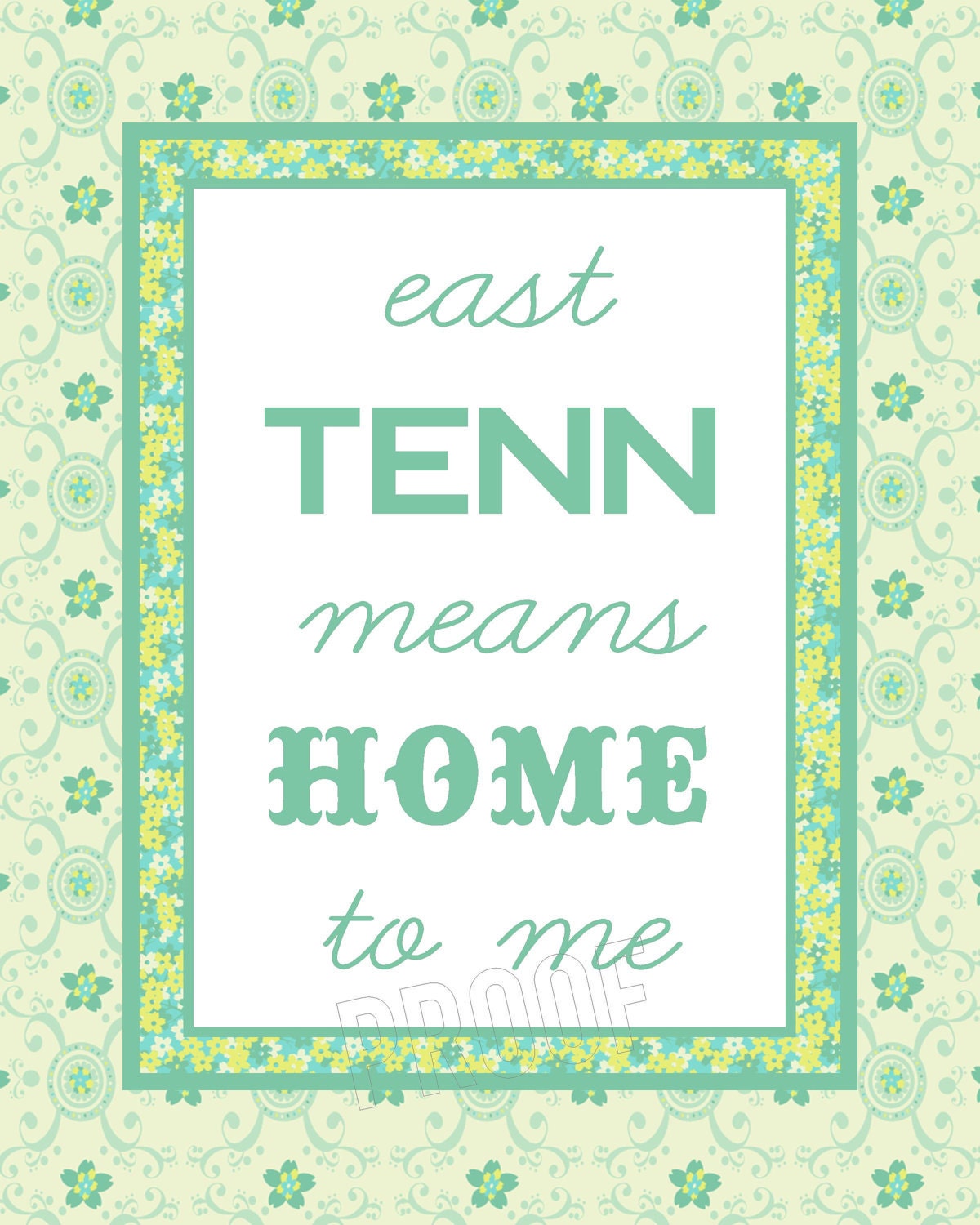 East TN Means Home to Me- 8x10 print